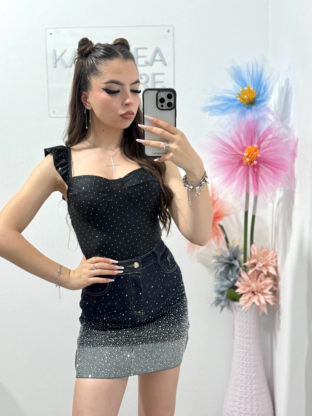 Body elegant cu cristale Glammy