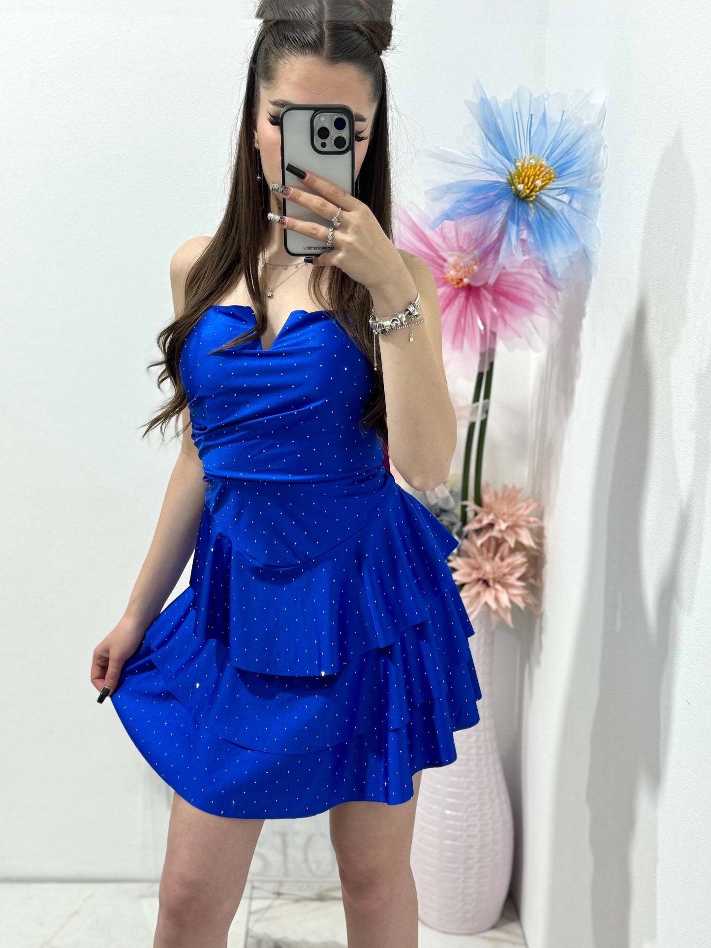 Rochie elegantă albastru electric Zonia