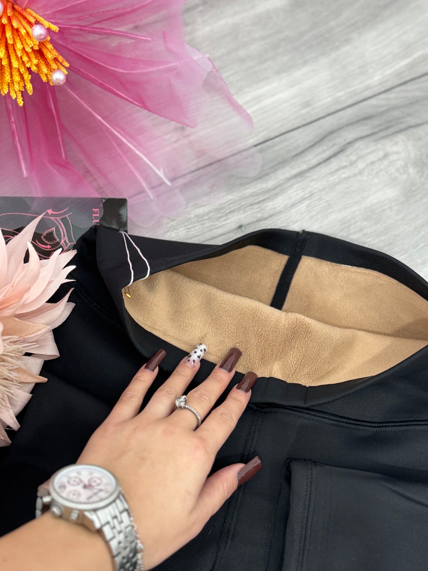 Colanți negri termici Alina