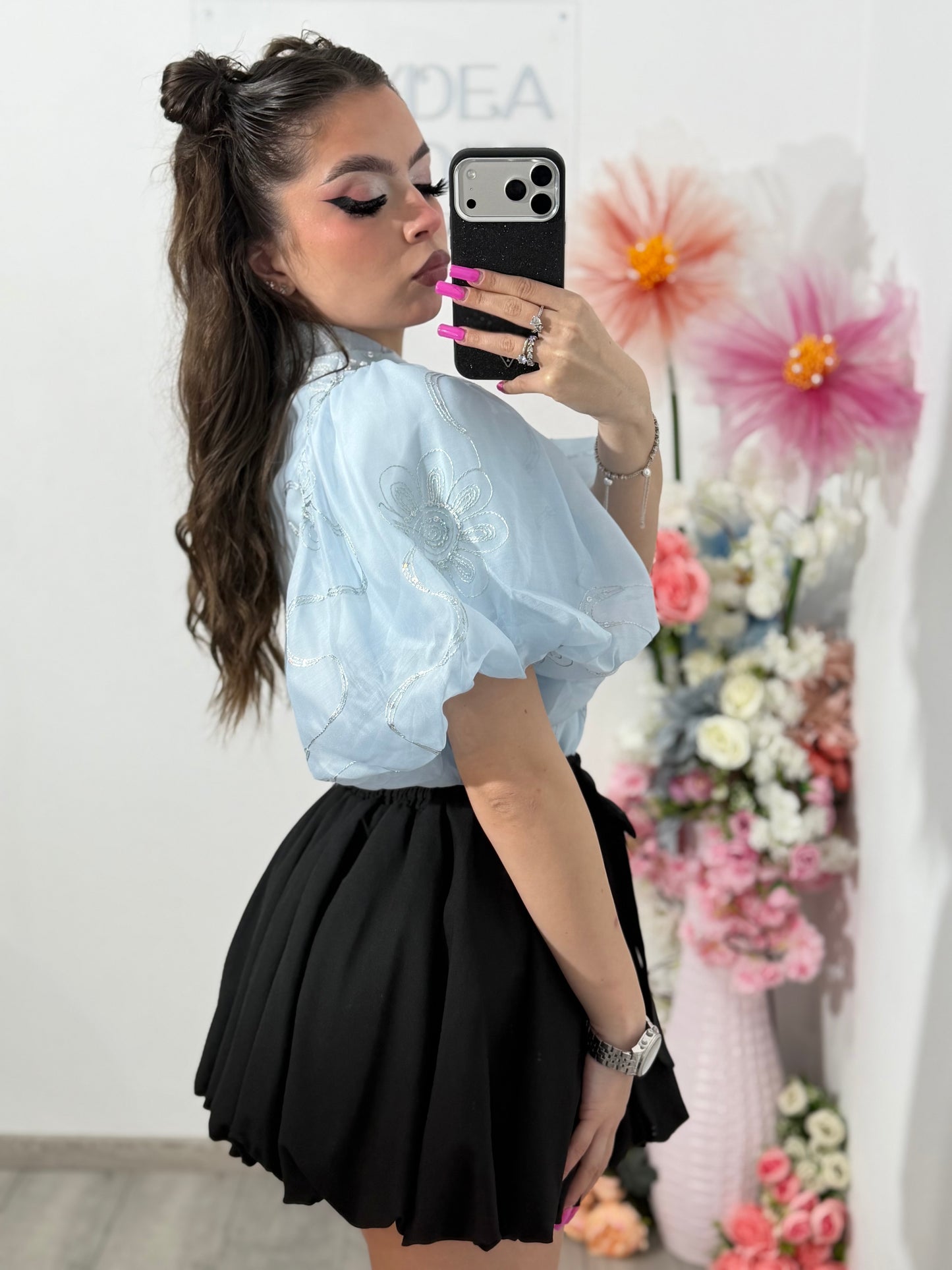 Cămașă elegantă RAMONA bleu