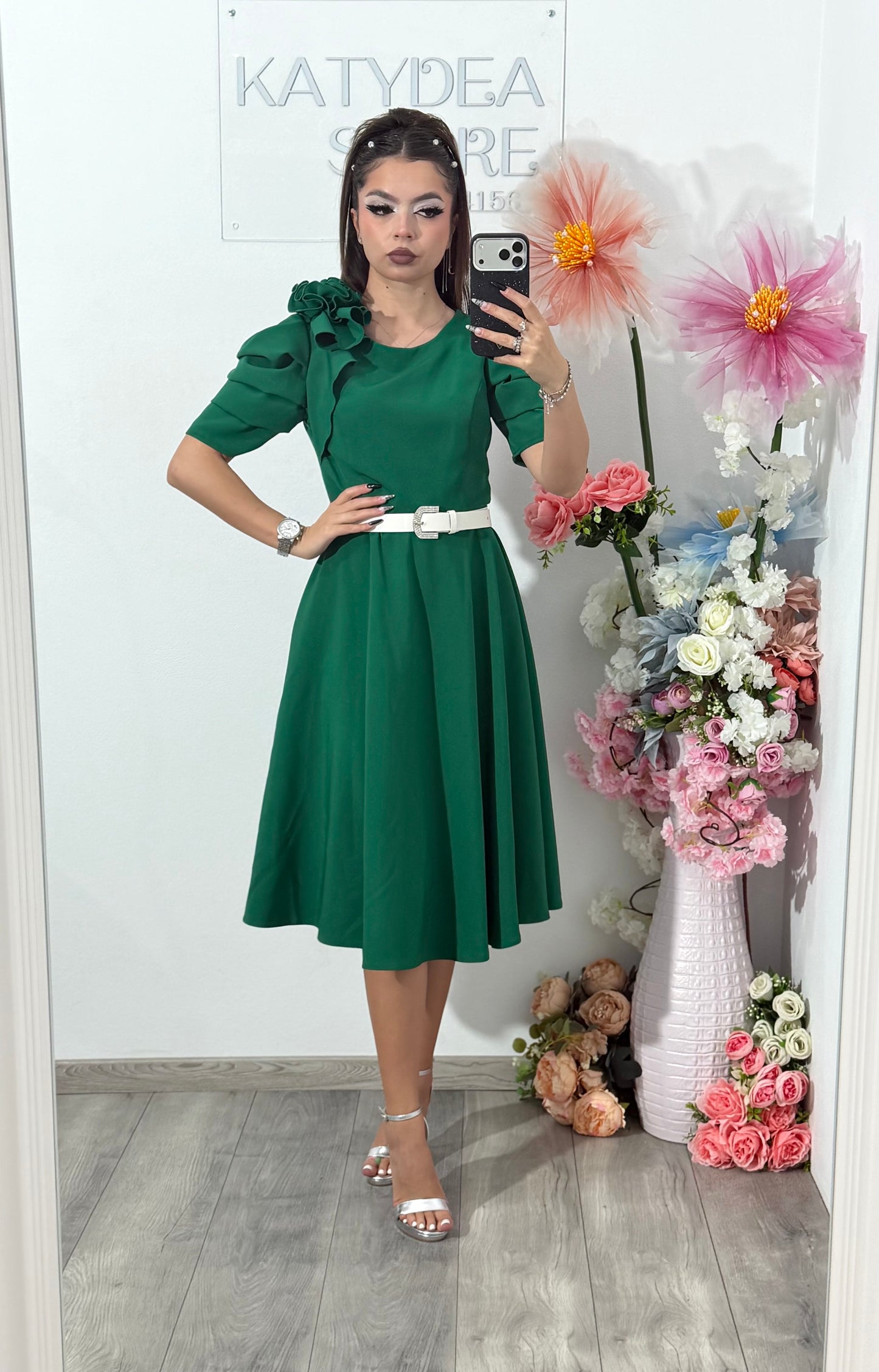 Rochie verde Casandra