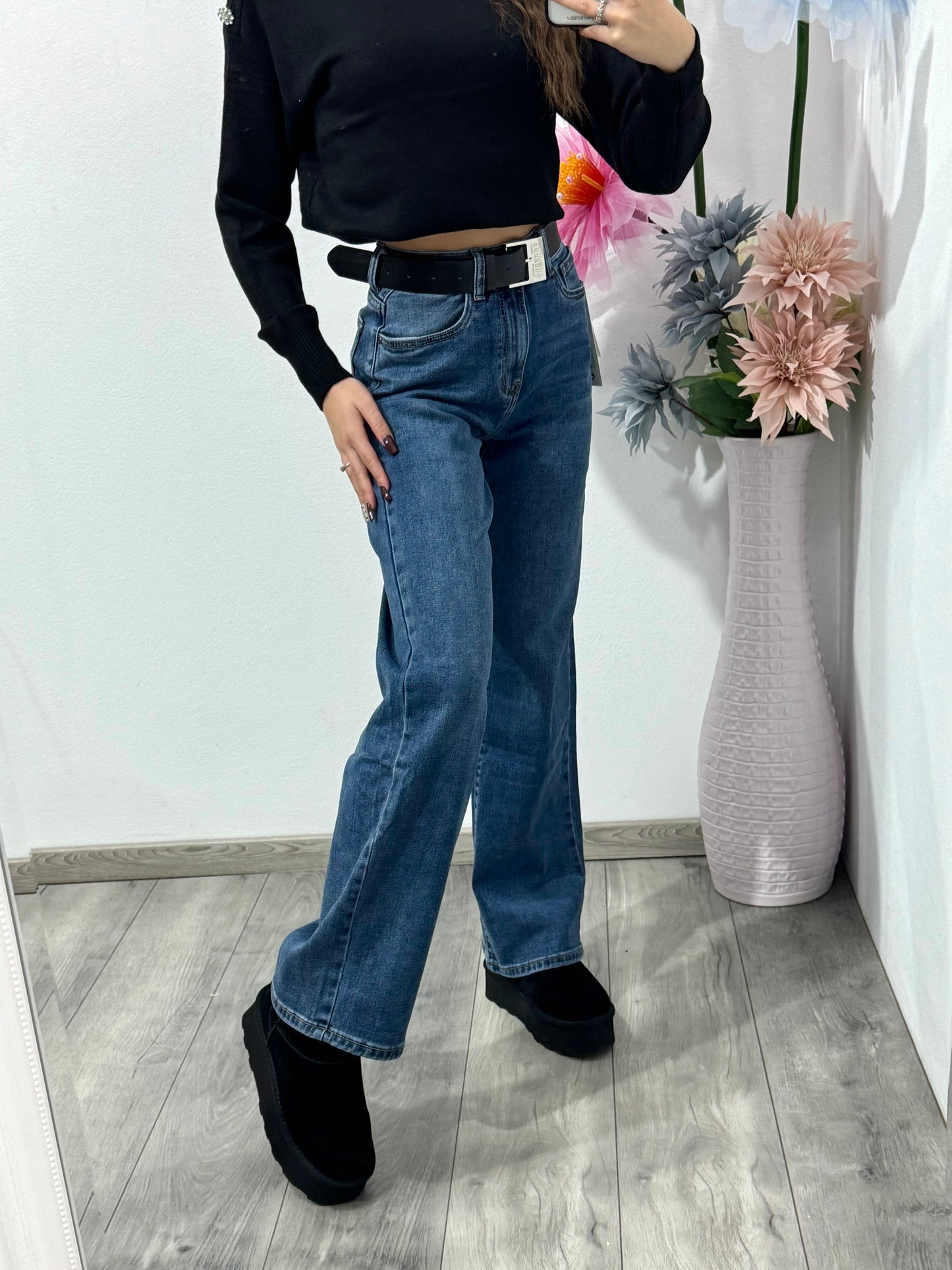 Jeans WideLeg albaștri Paula