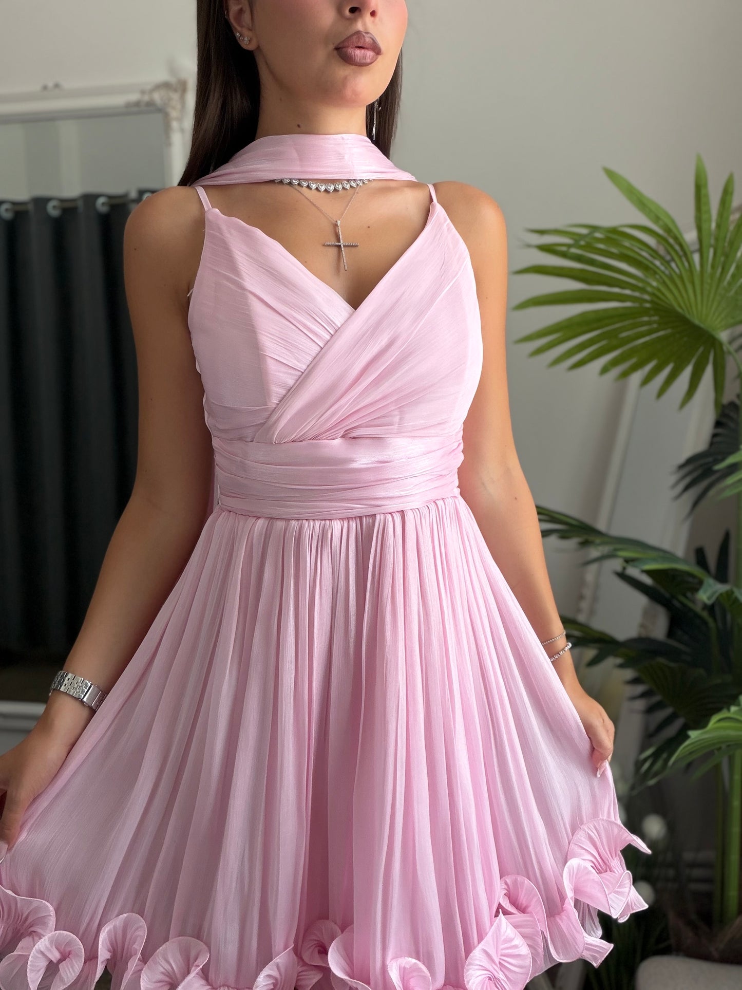 Rochie eleganta roz Sofia