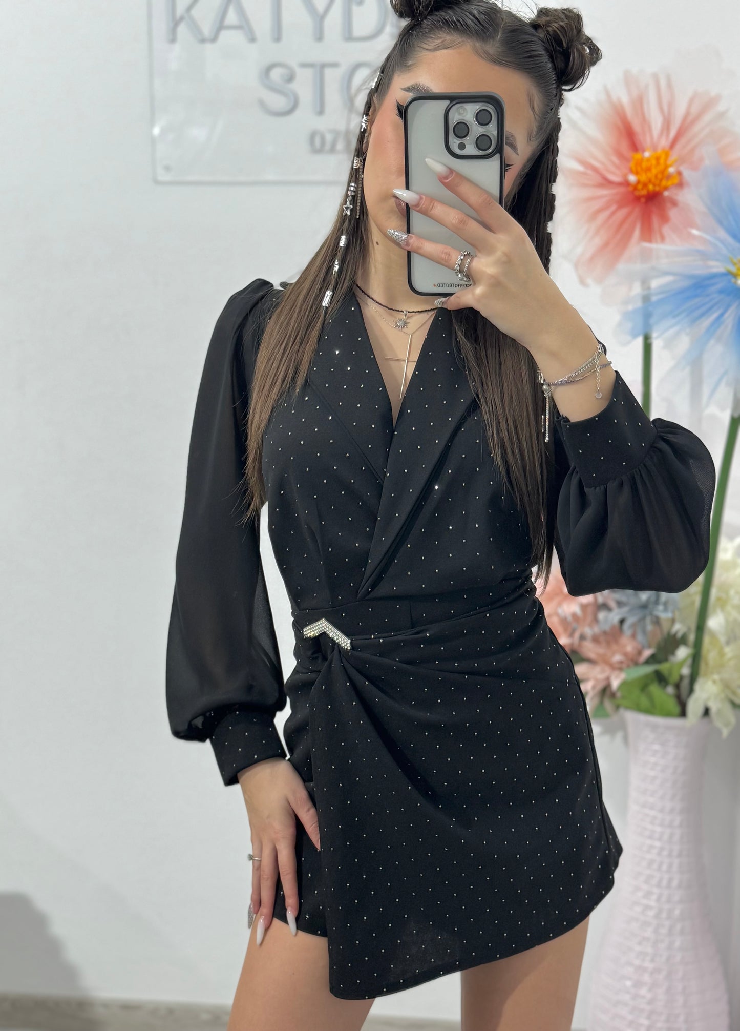 Salopetă cu cristale ștanțate ANNA