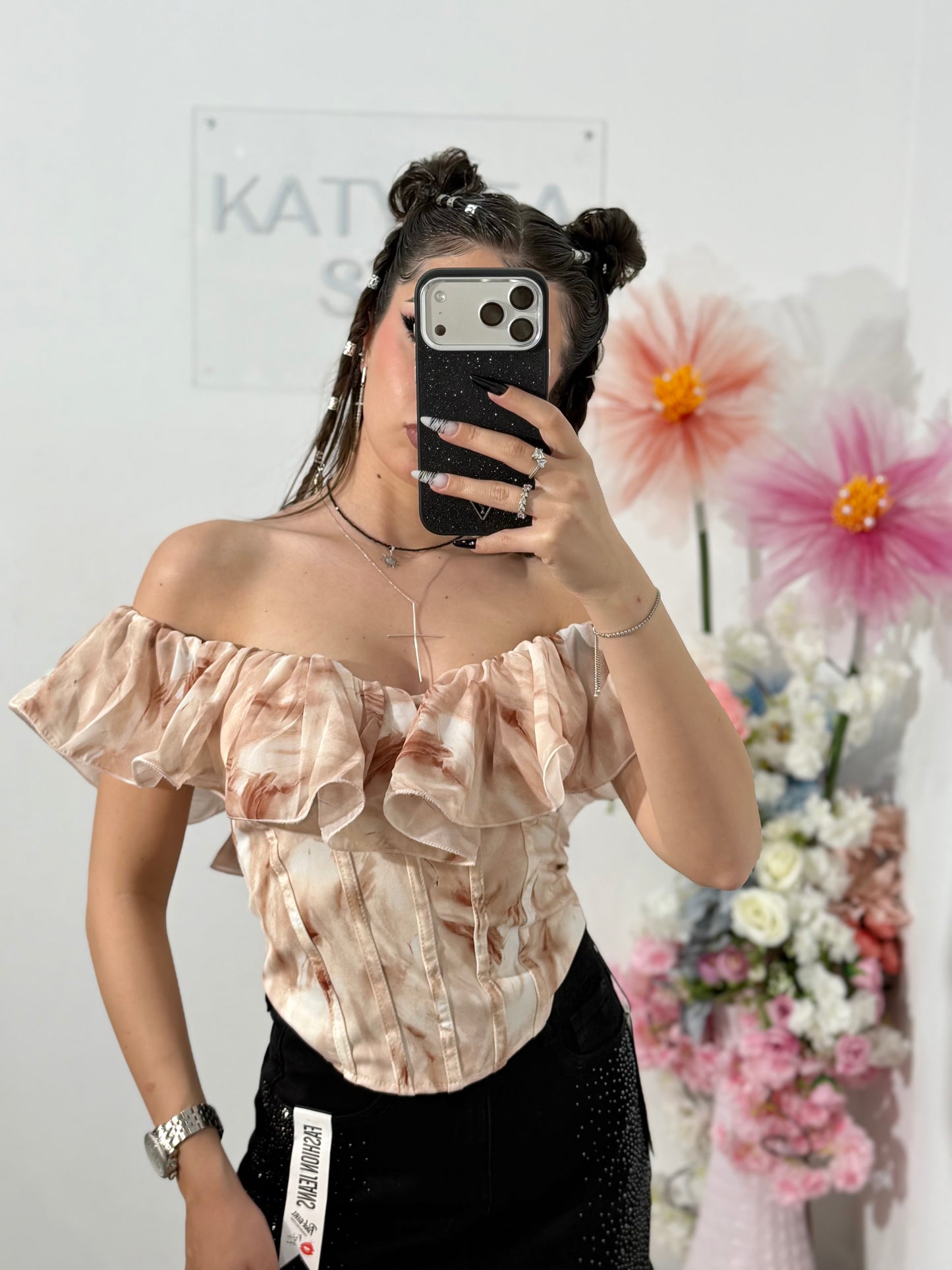 Top tip corset GIRLY bej