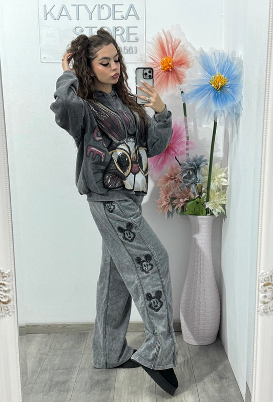 Pantaloni evazați cu fermoar KOREA MIKI