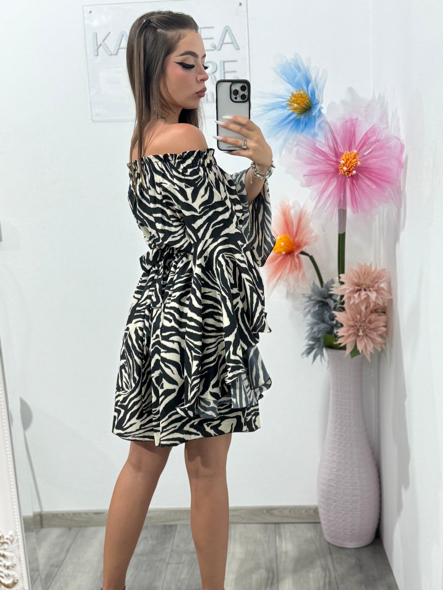 Rochie cu imprimeu Zebraprint Delia