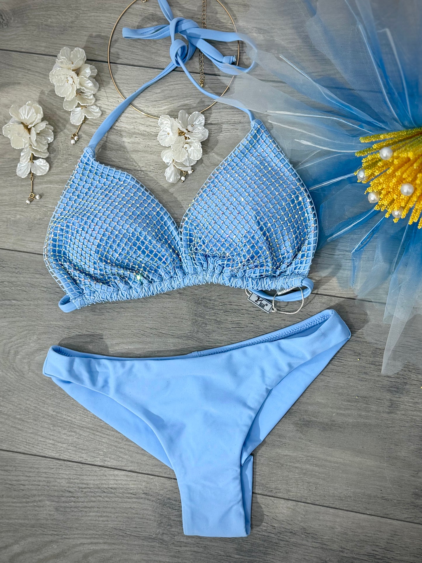 Costum de baie SPARKLE babyblue