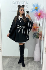 Capa neagră cu detalii albe Anna