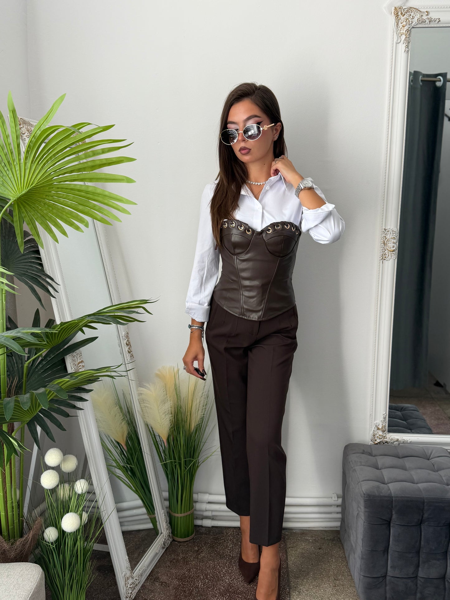 Pantaloni KAROL maro