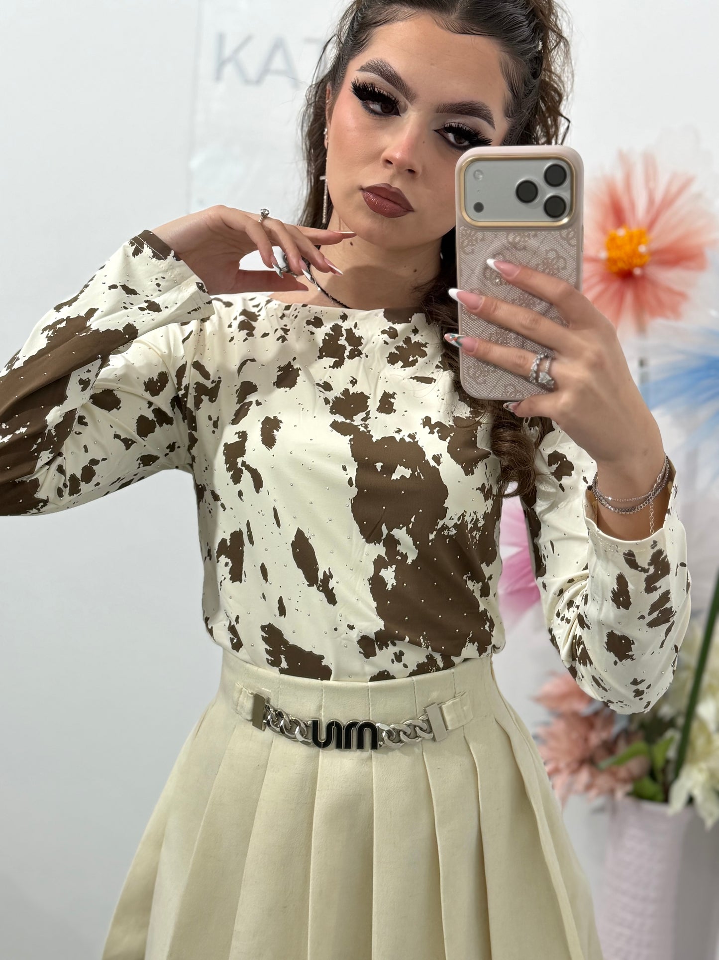 Bluză animal print cu cristale ANA