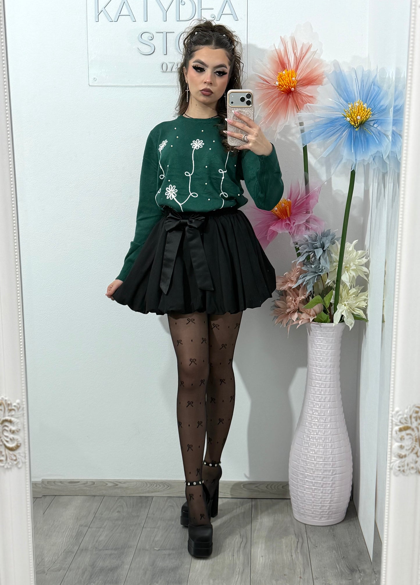 Bluză cu inserții albe FIONA