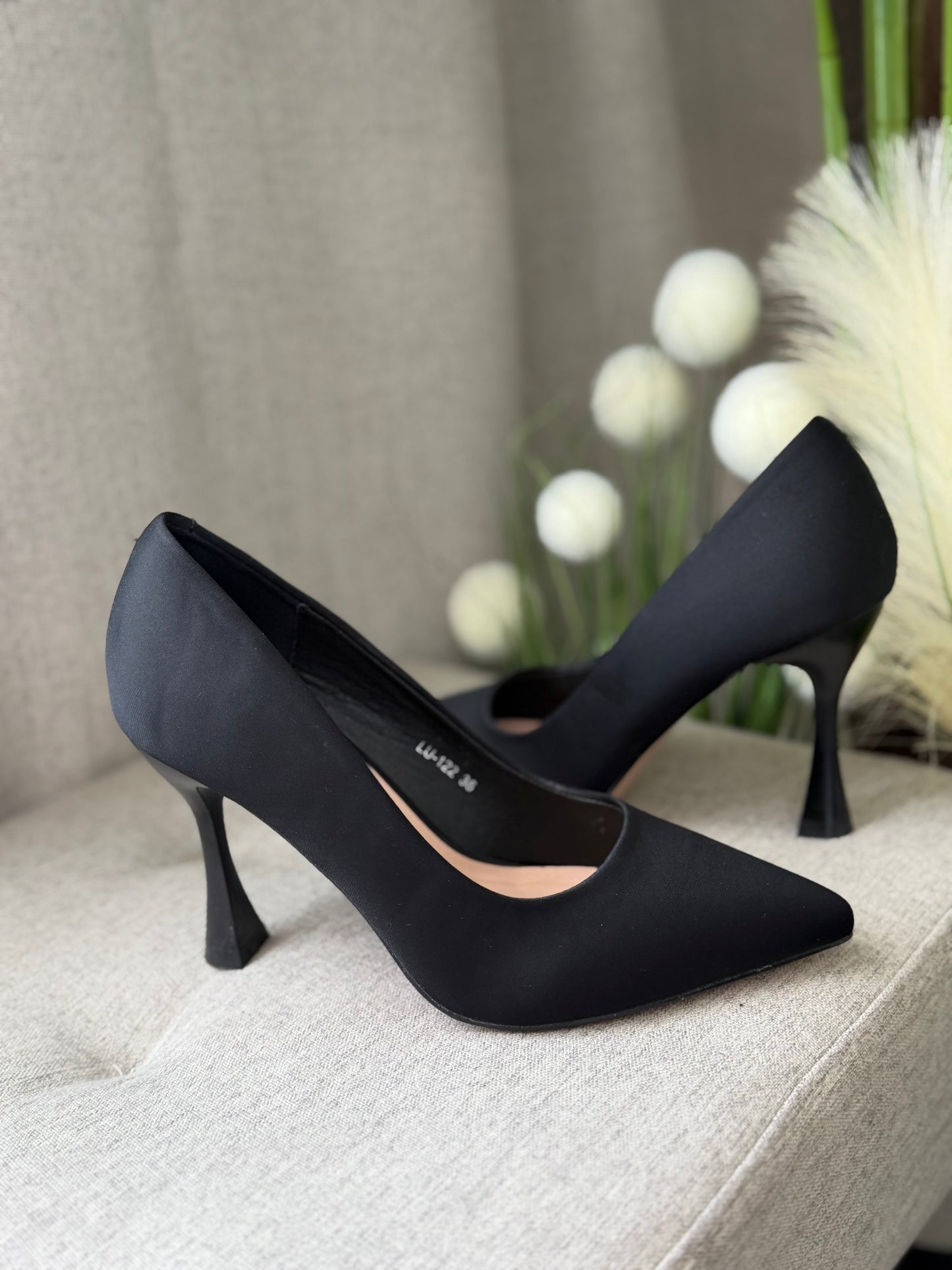 Pantofi stiletto negru mat LUL