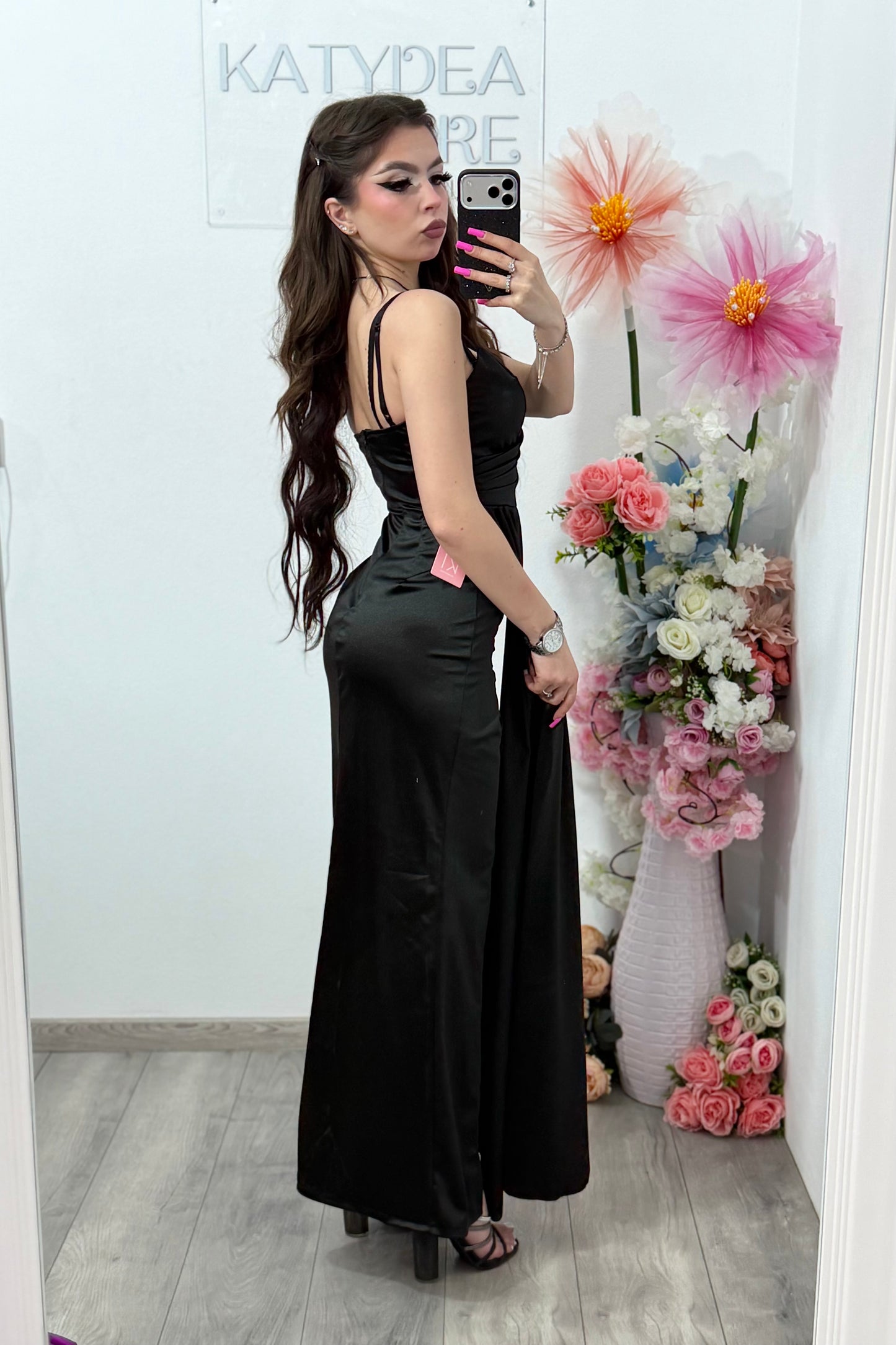 Rochie lunga eleganta neagra Monique