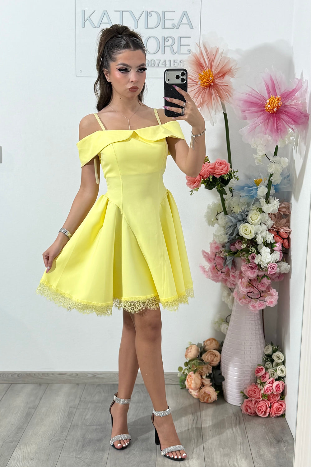 Rochie galbena Clary
