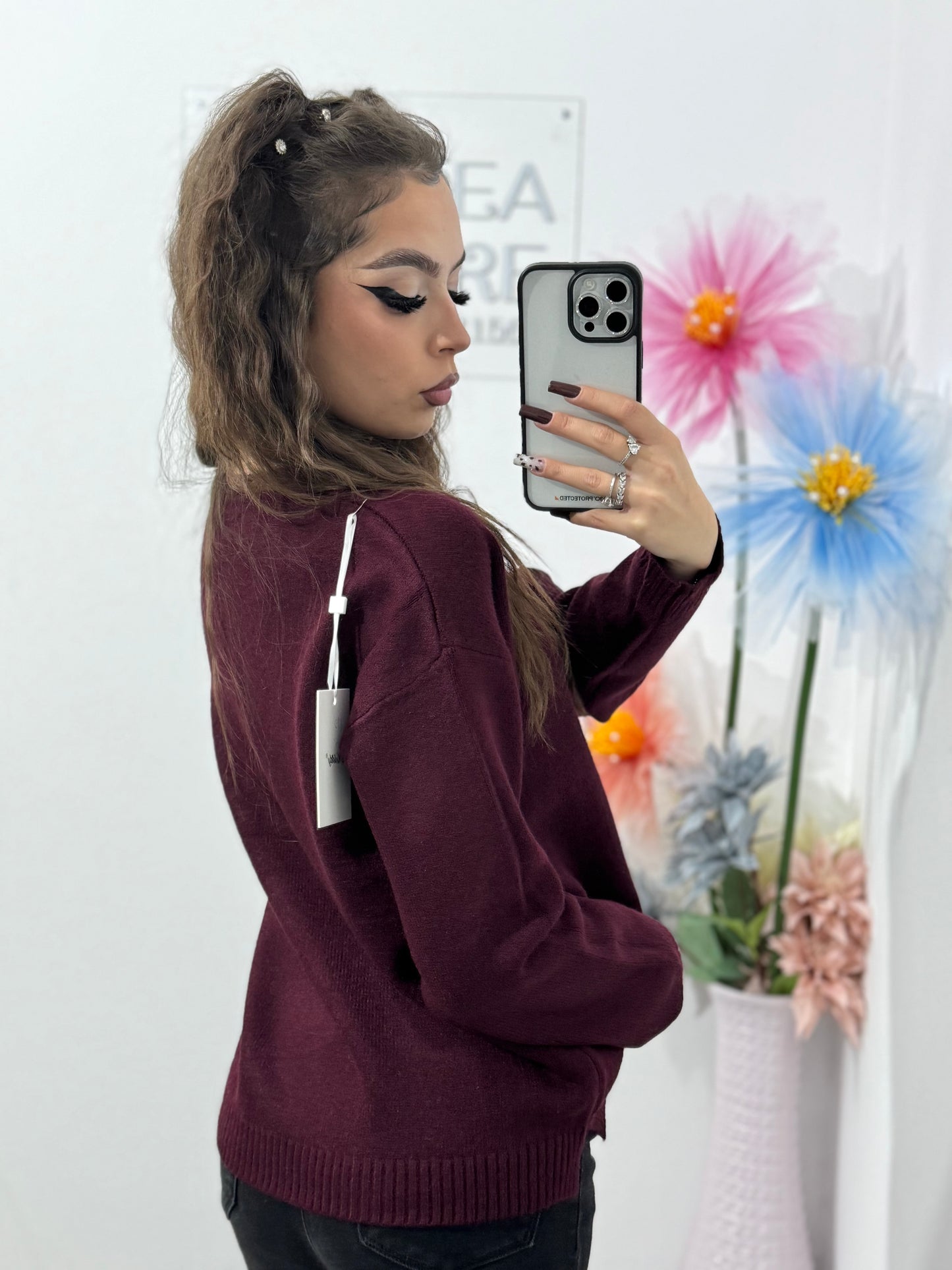 Bluză din tricot cu fundițe Anna