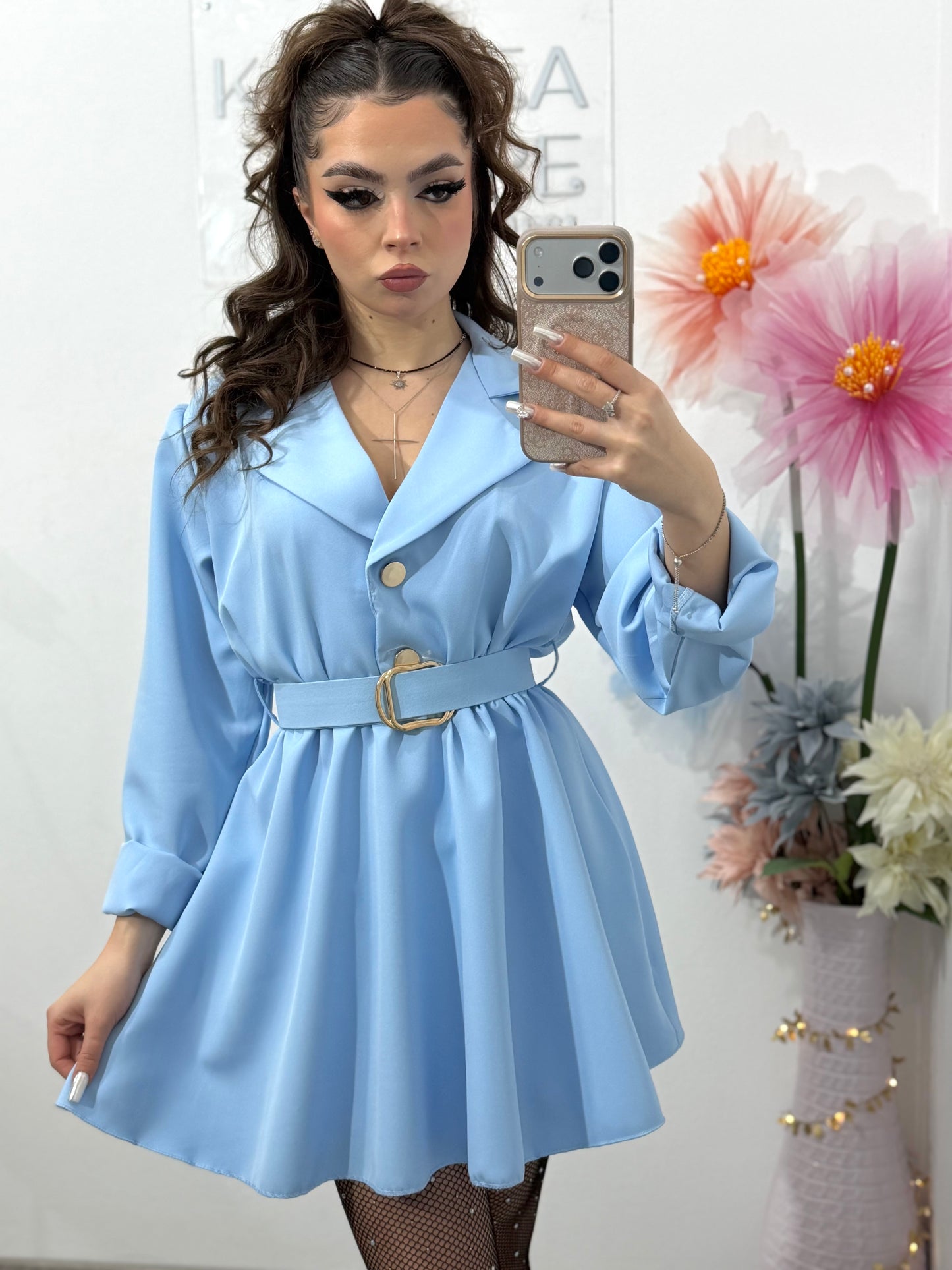 Salopetă eleganta babyblue RALUKA