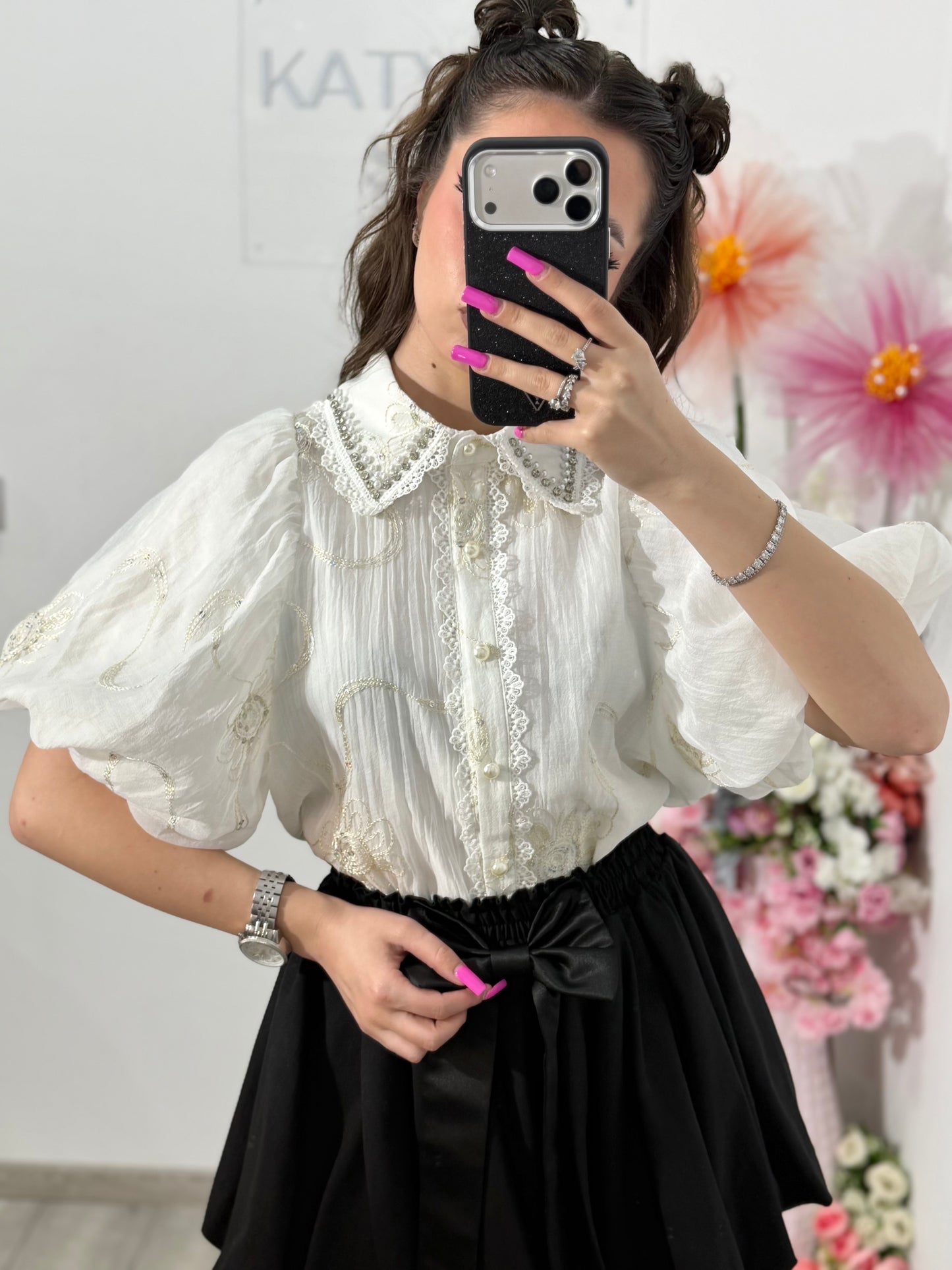 Cămașă elegantă RAMONA albă