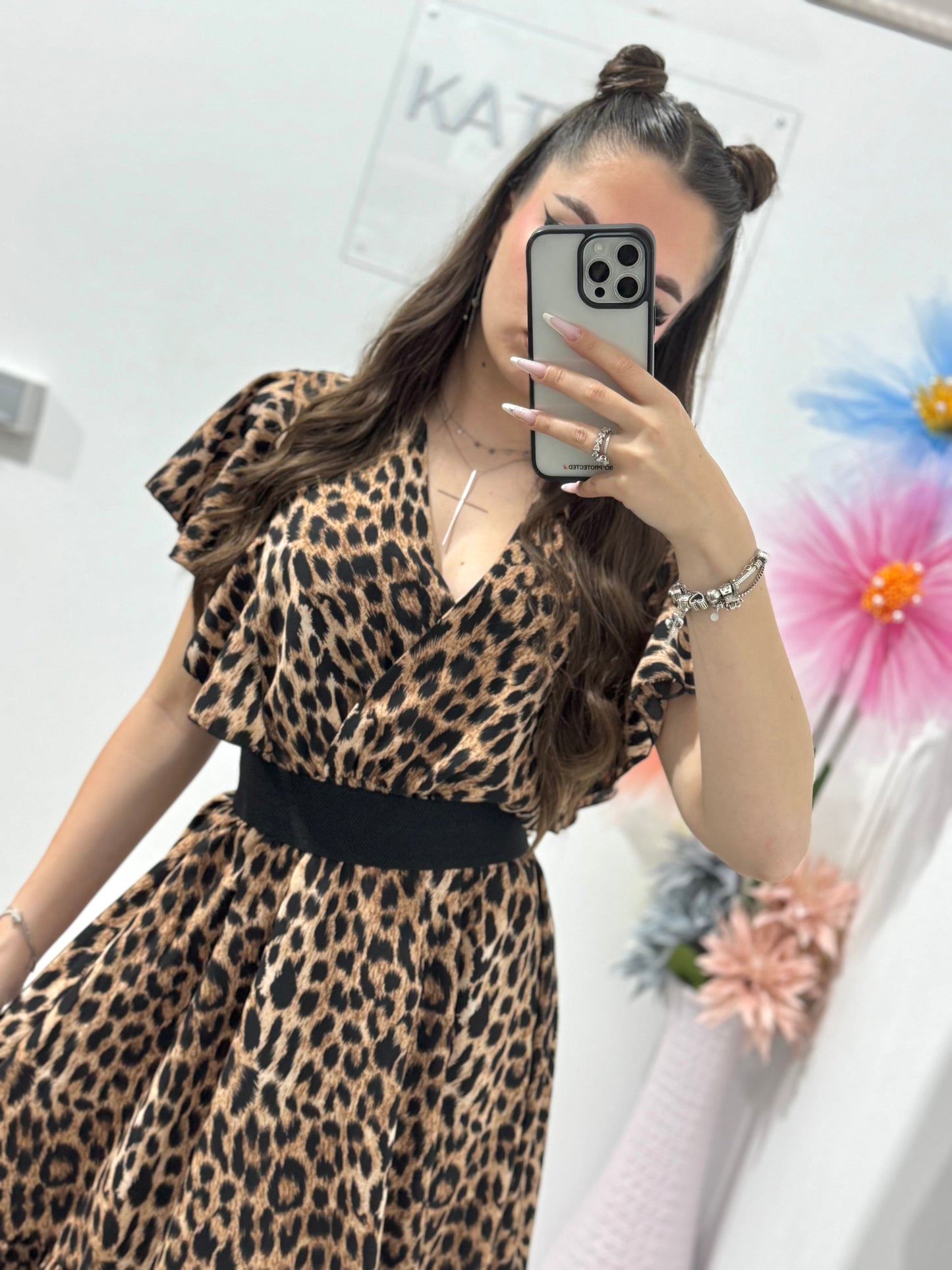 Rochie cu diverse imprimeuri Leyla