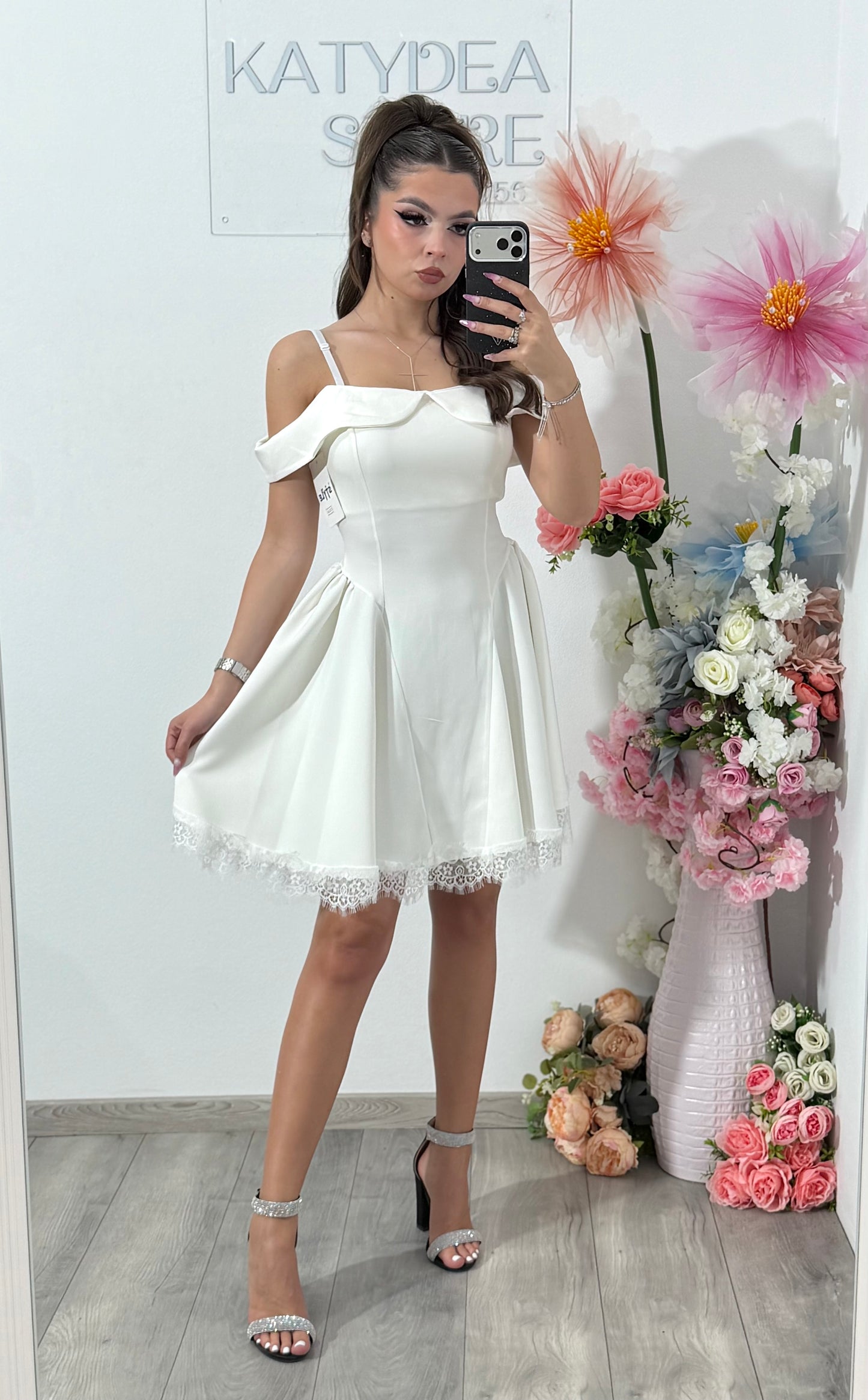 Rochie alba Clary