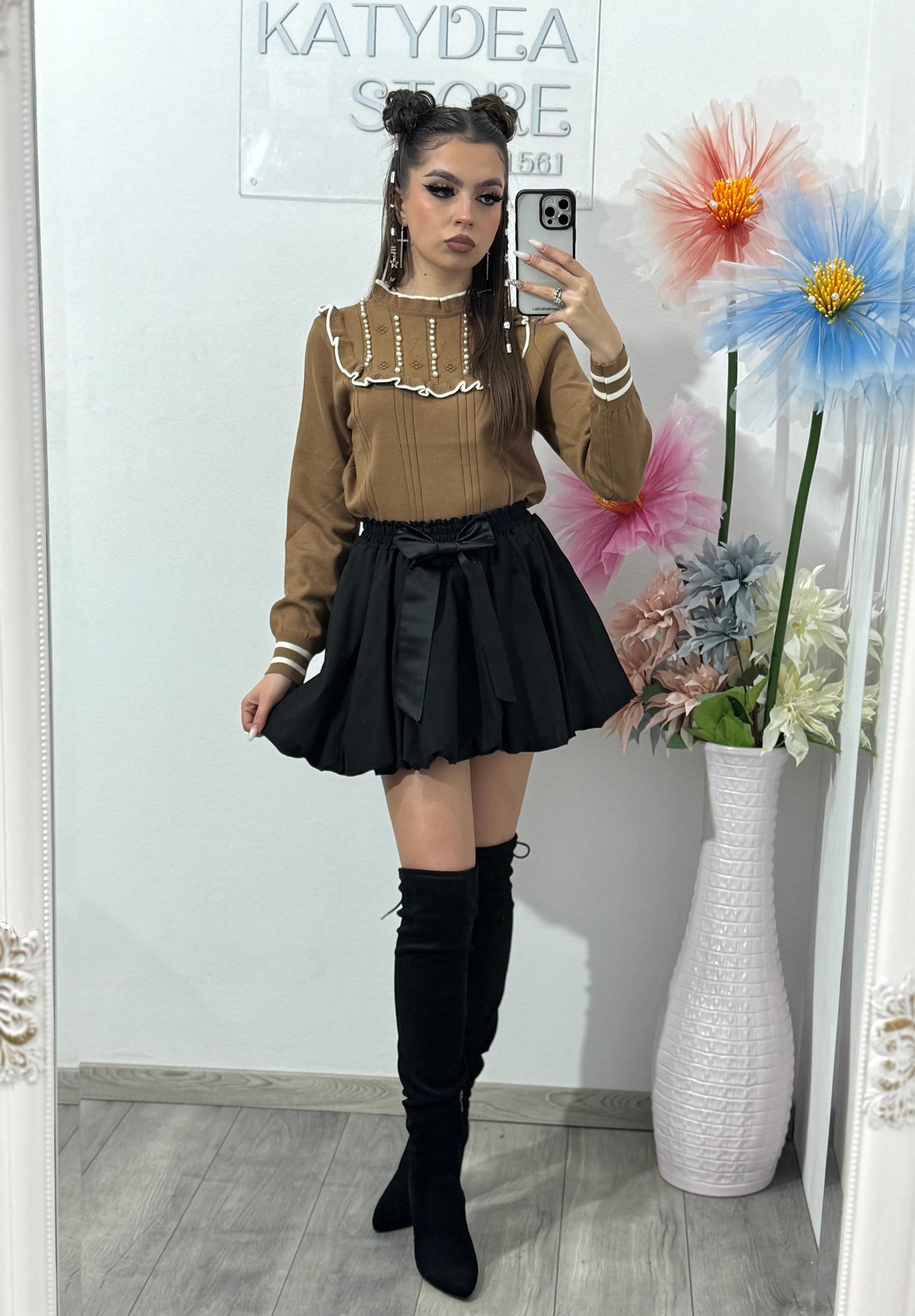 Bluză cu perle PAULA