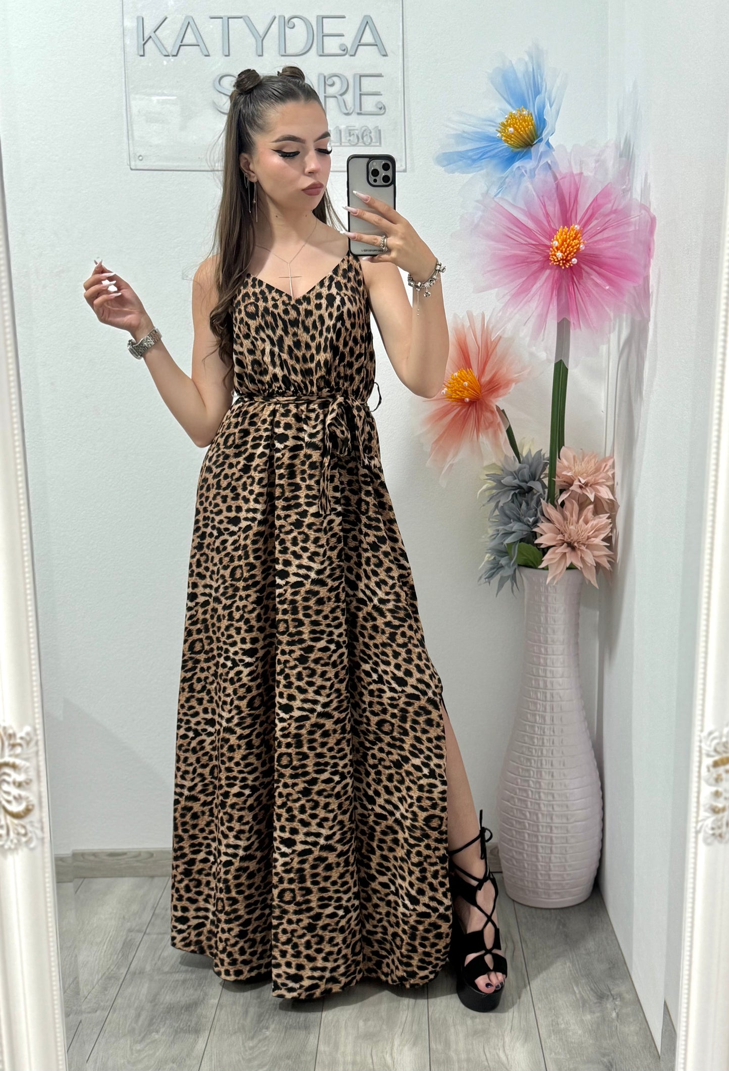 Rochie lungă cu imprimeu Marisse