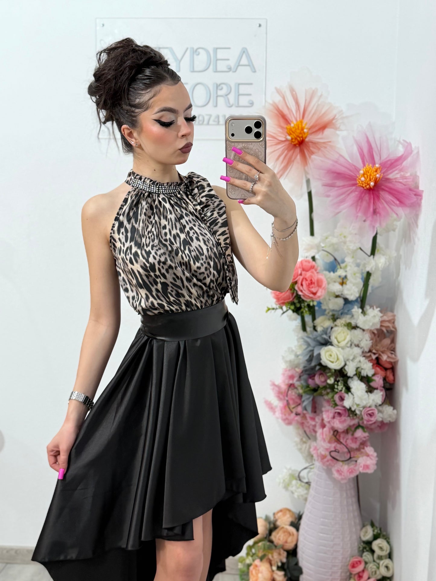 Rochie din satin tip rândunică ANDREEA