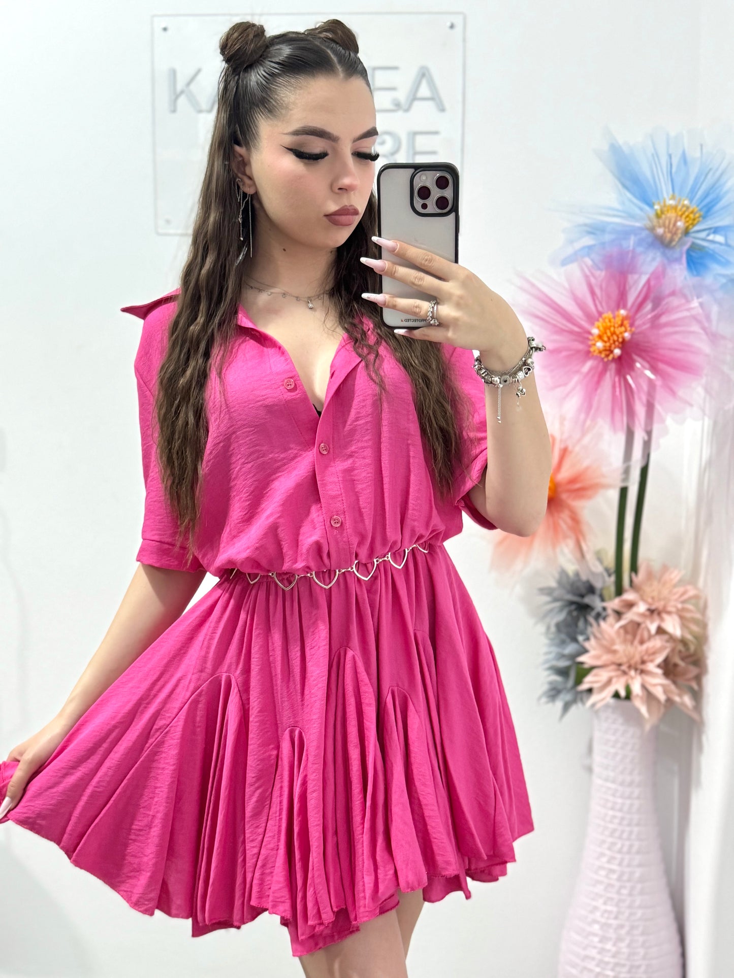 Rochie Monica fucsia