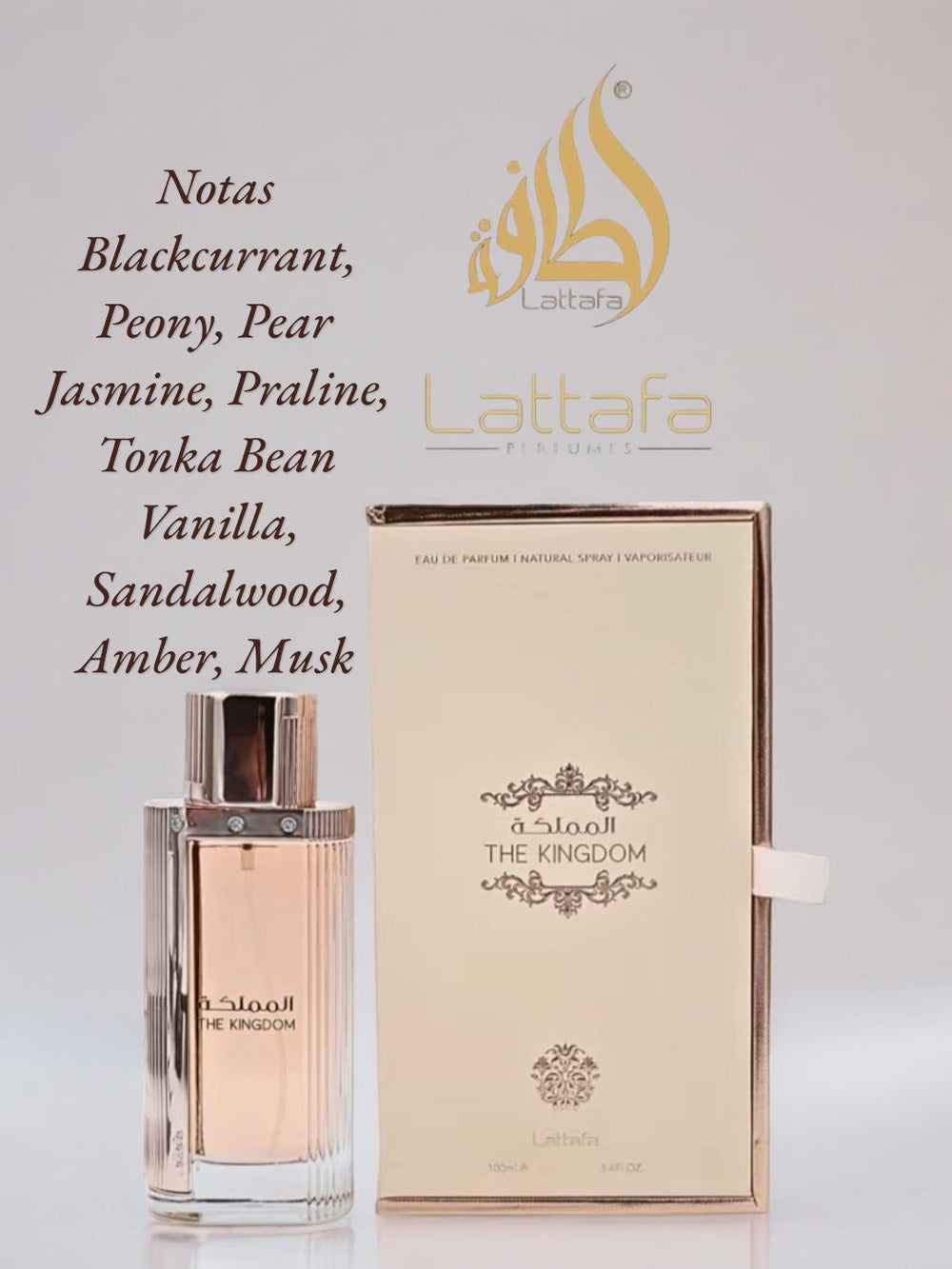 Apa de Parfum The Kingdom Women, Lattafa, Femei - 100ml