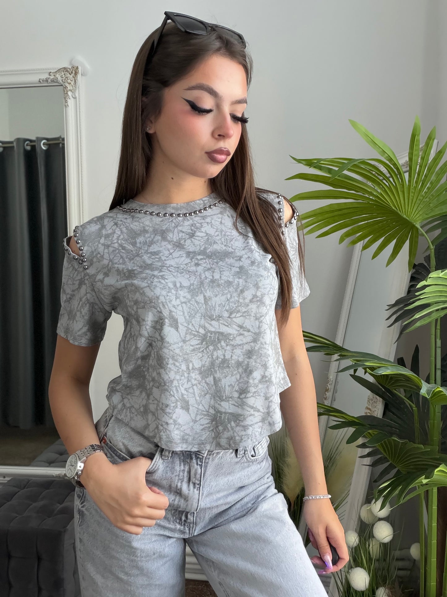 Tricou gri TANYA