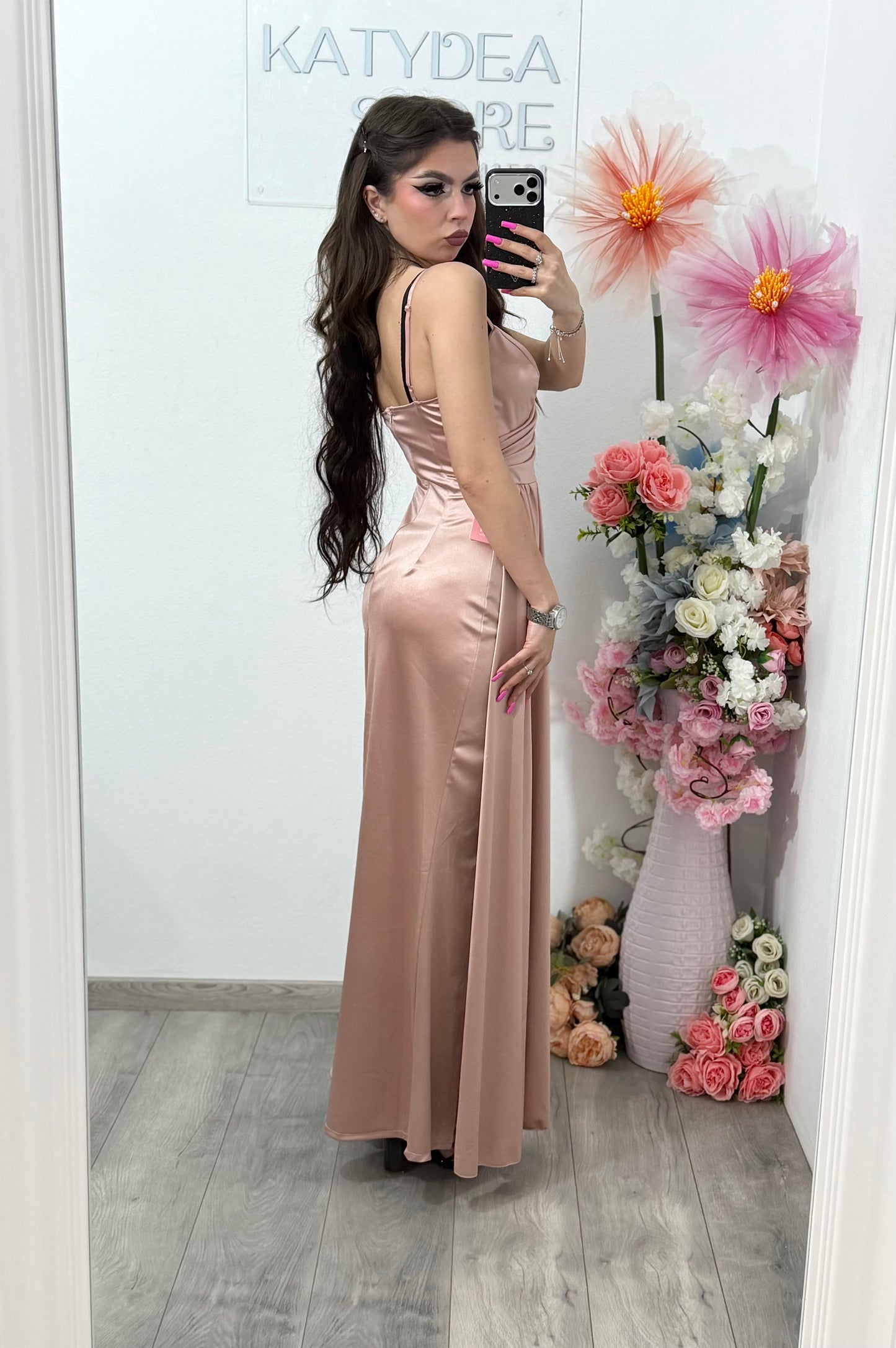 Rochie elegantă roz Monique