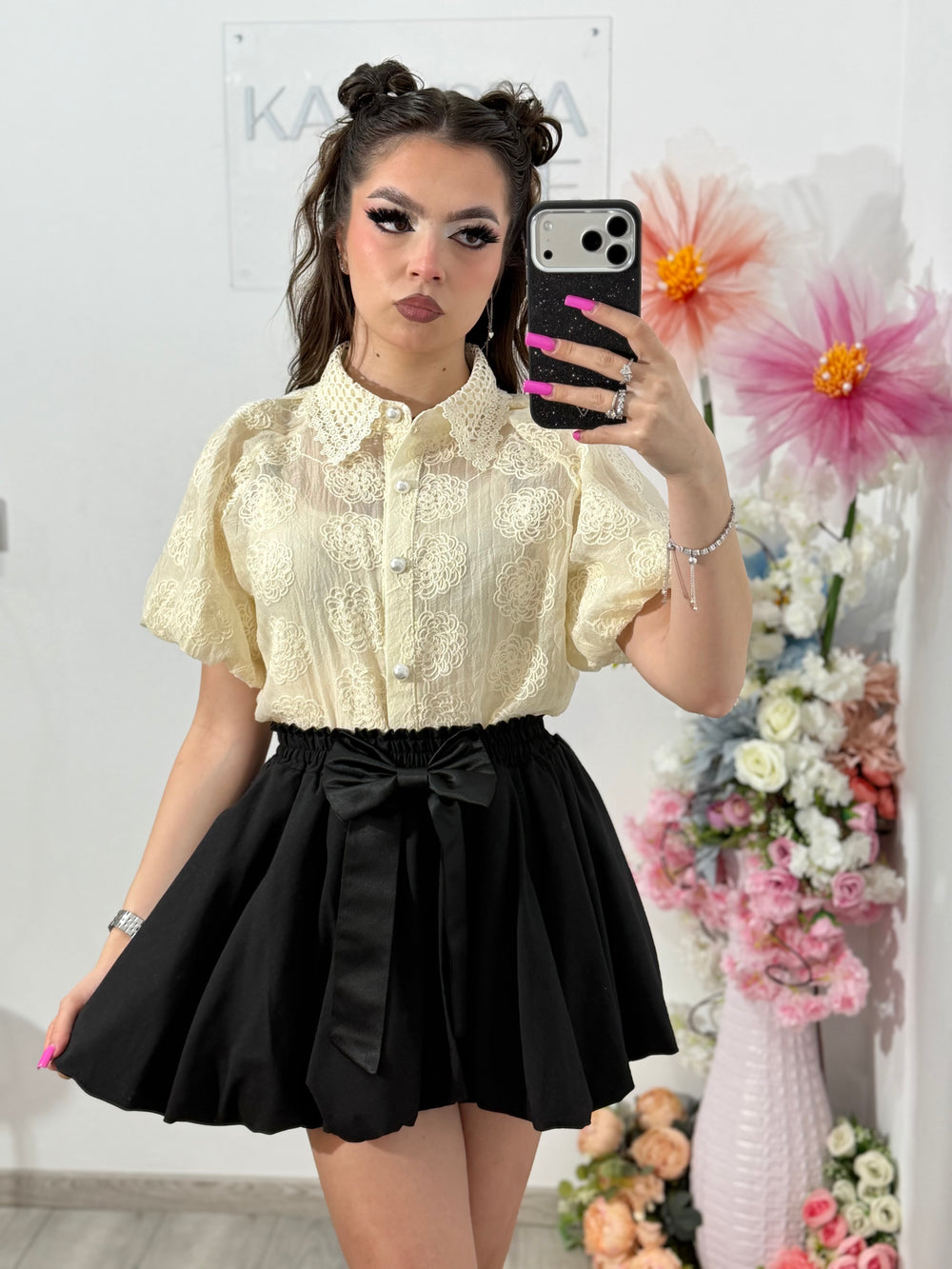 Cămașă elegantă ANAIS beige