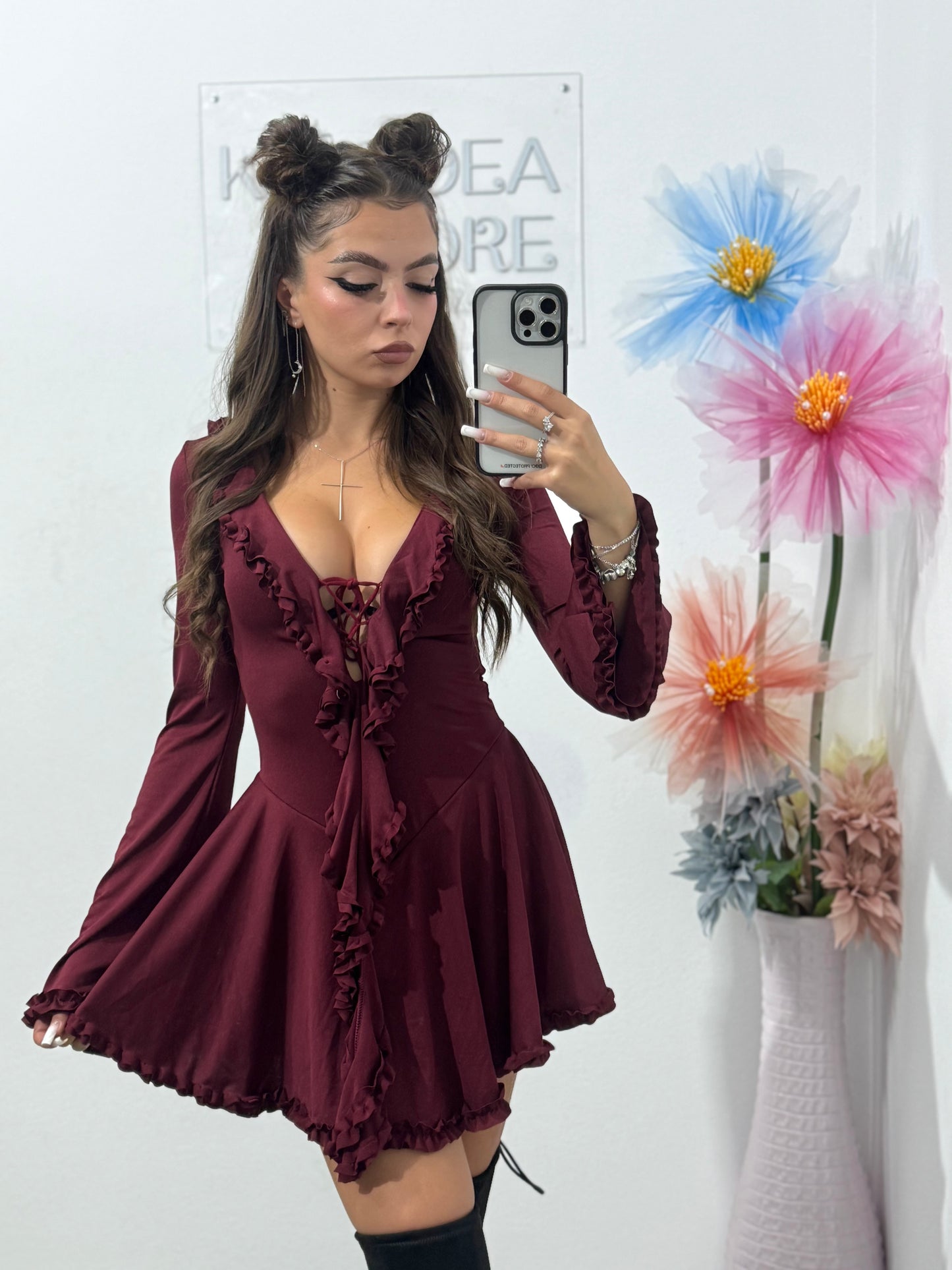 Rochie cu volanase Anelis