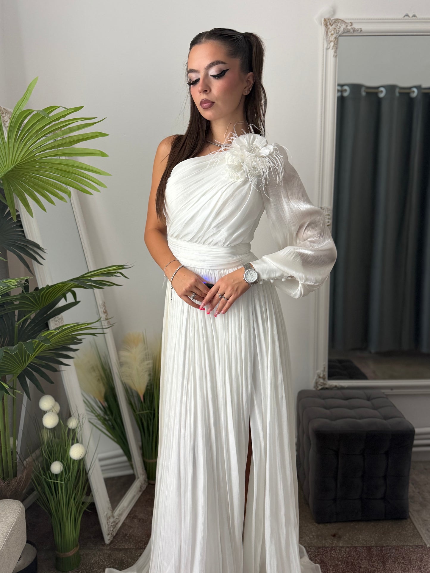 Rochie elegantă alba VICTORIA