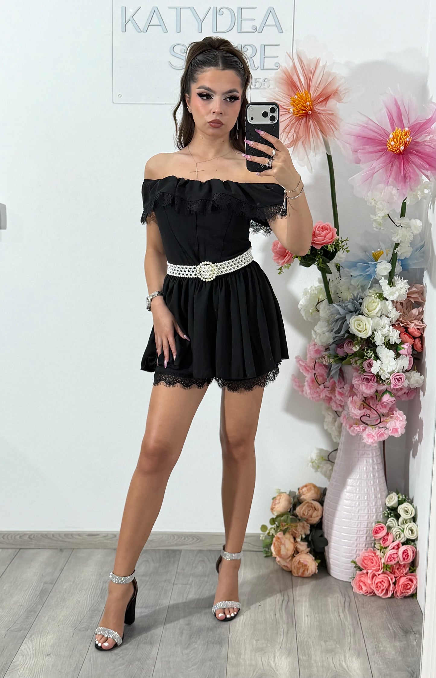 Salopetă neagra ANDREEA