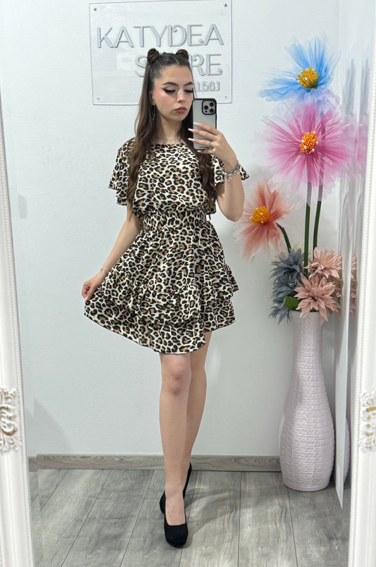 Rochie casual cu animalprint Karina