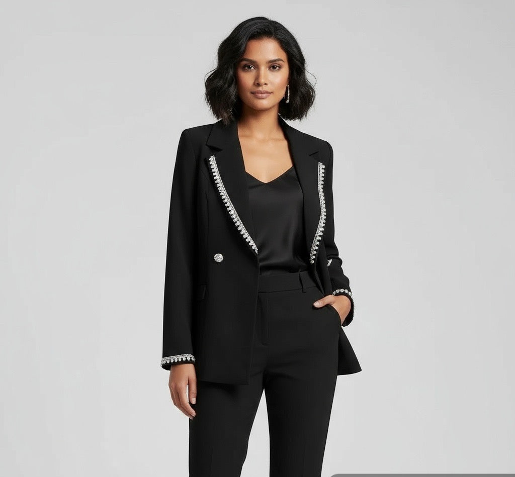 Costum elegant negru Valeria