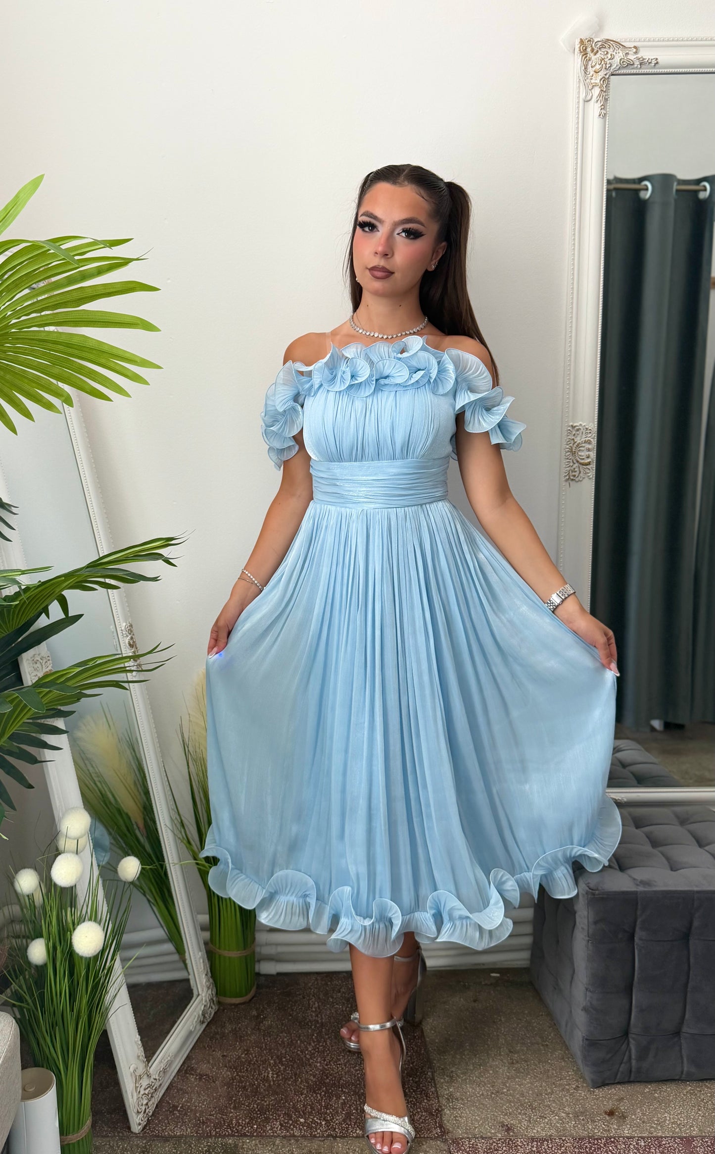 Rochie eleganta baby blue Paulinne