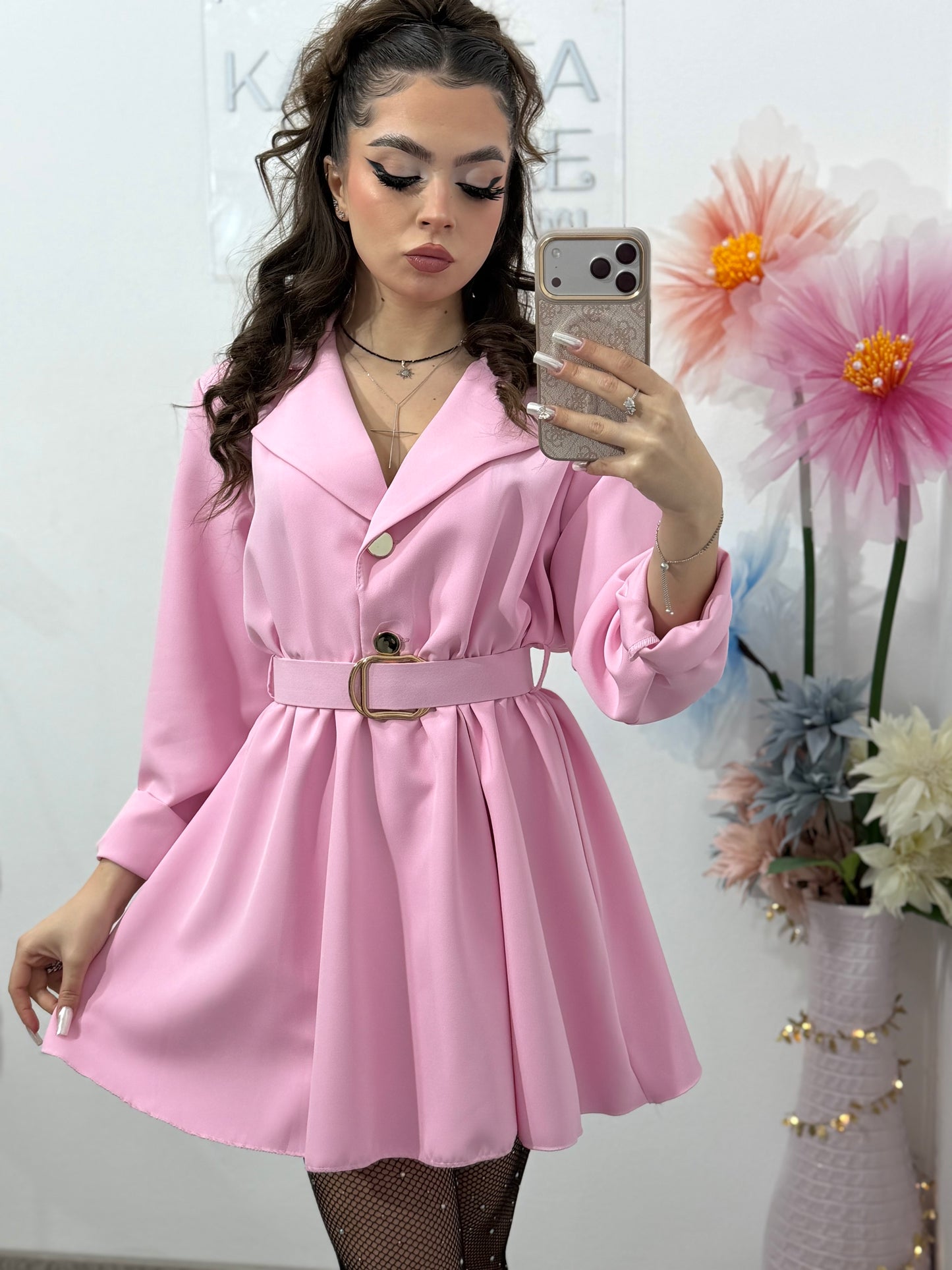 Salopetă eleganta roz RALUKA