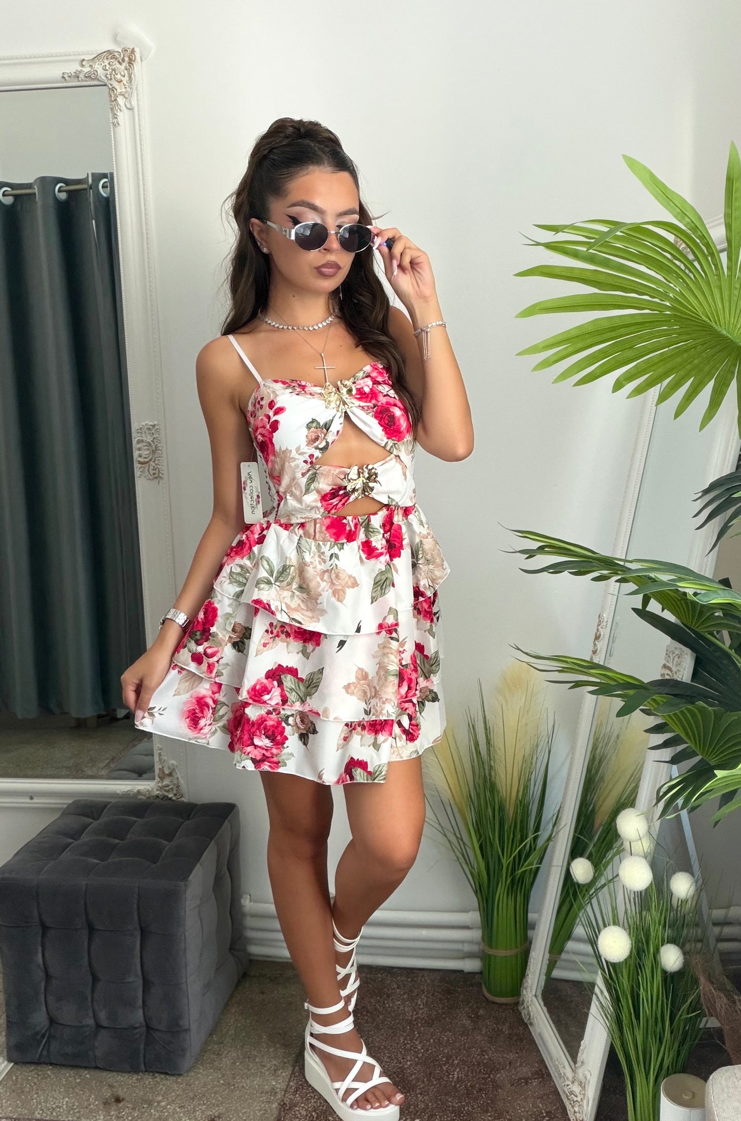 Rochie red FLOWER