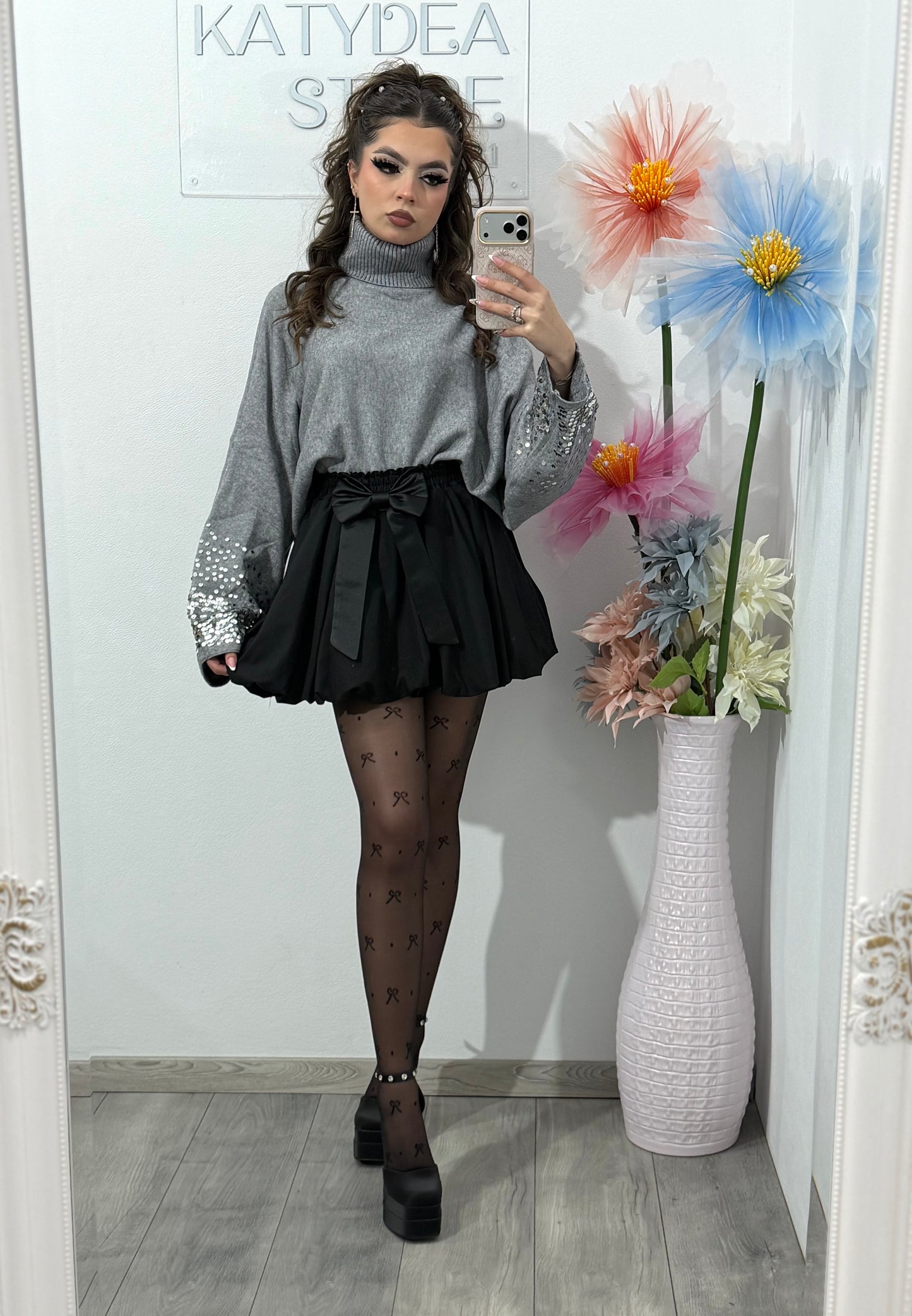 Pulover cu paiete KARLA