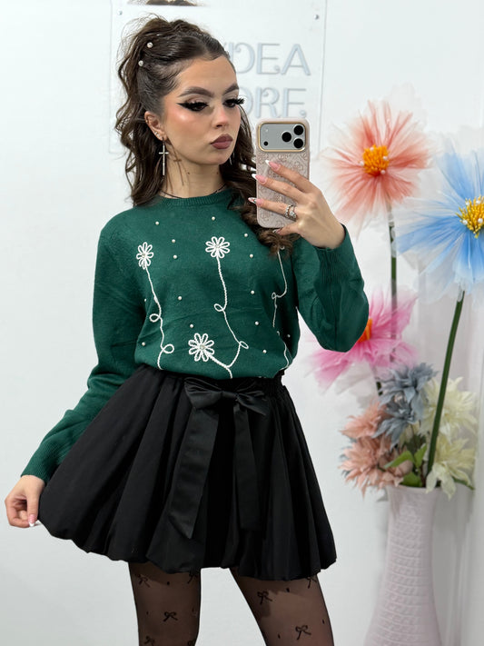 Bluză cu inserții albe FIONA