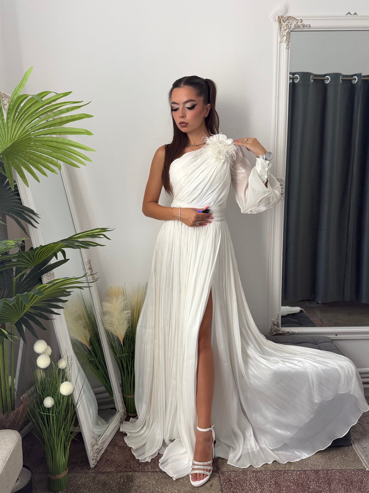 Rochie elegantă alba VICTORIA