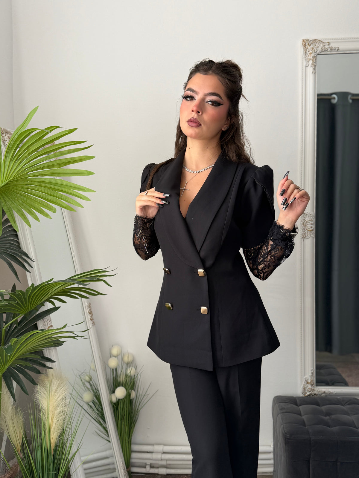 Compleu elegant negru ANELIS