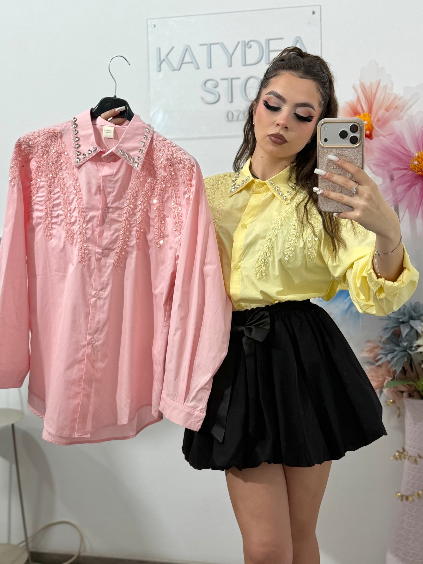 Cămașă elegantă cu broderie ANNA