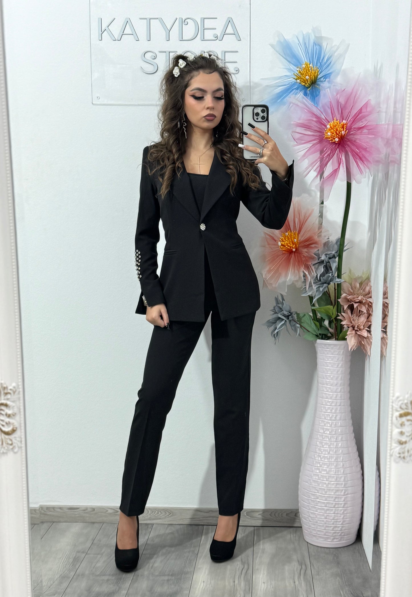 Costum damă Alice 2 piese – sacou & pantaloni slim