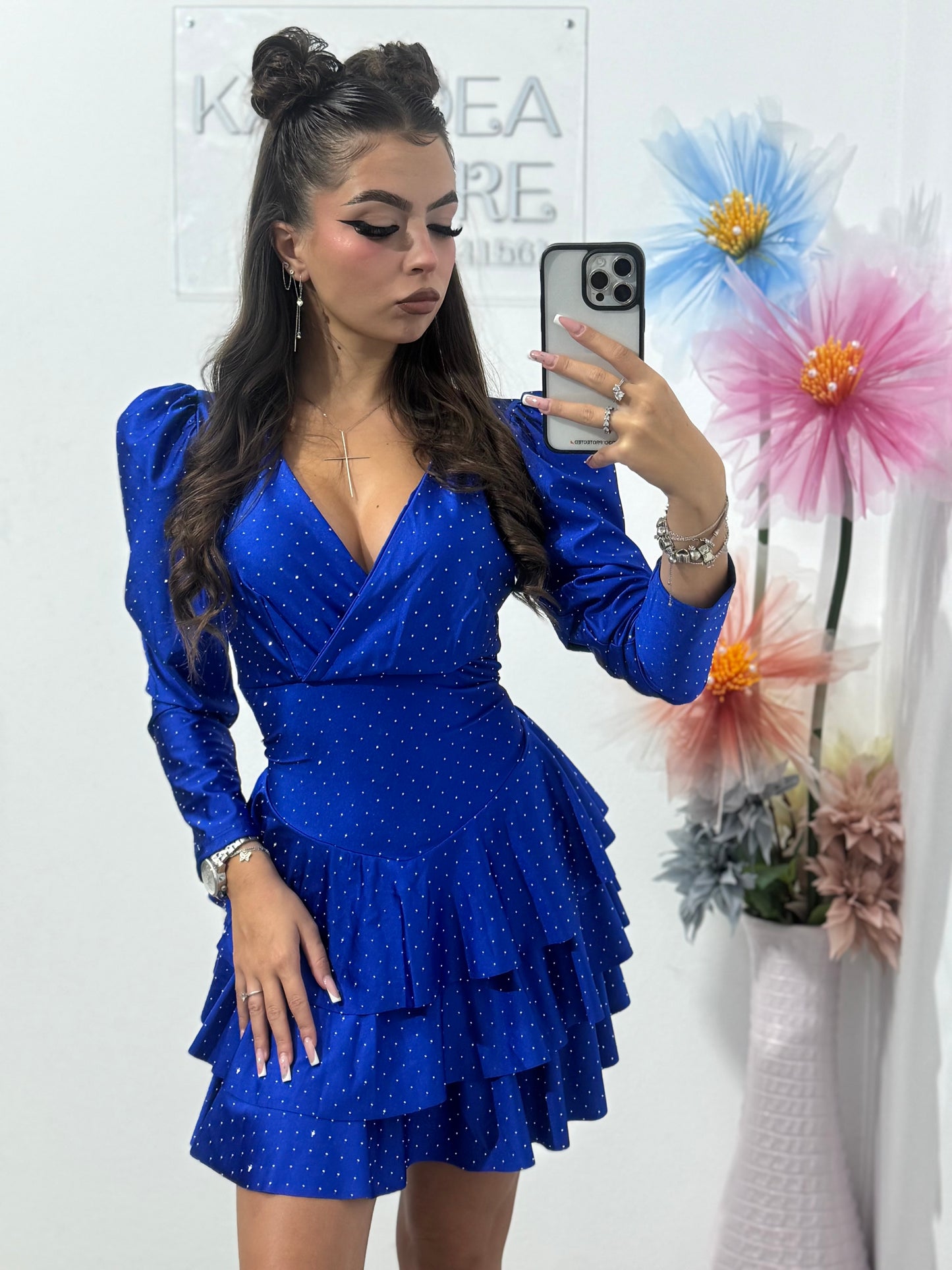 Rochie cu cristale ștanțate Annina