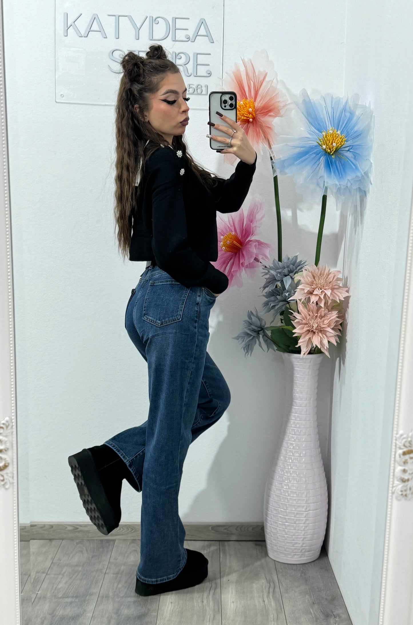 Jeans WideLeg albaștri Paula