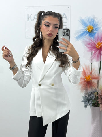 Sacou alb elegant Nasia