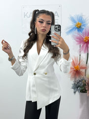 Sacou alb elegant Nasia